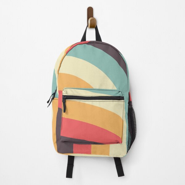 Item preview, Retro Lines Vintage Curved 60s 70s Rainbow Line Pattern designed and sold by CoitoCG.