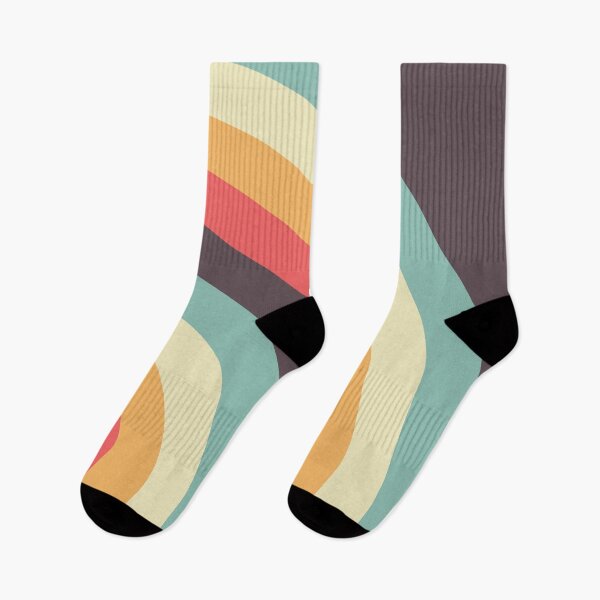 Item preview, Retro Lines Vintage Curved 60s 70s Rainbow Line Pattern designed and sold by CoitoCG.