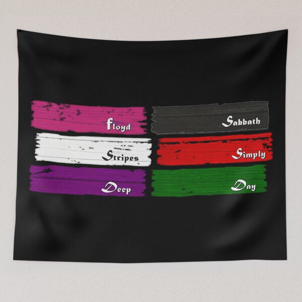 Item preview, Colors of Rock - Pink Black Red Purple Green White (on black) designed and sold by Groenendijk.