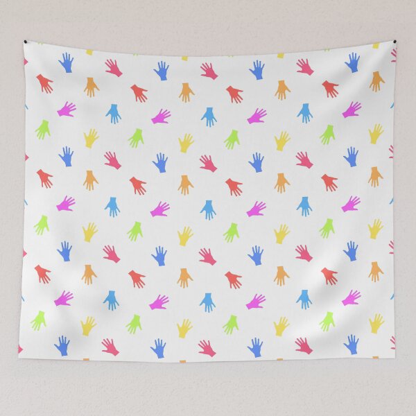 Item preview, Multicolored Hands Silhouette Motif Design designed and sold by DFLC Prints.