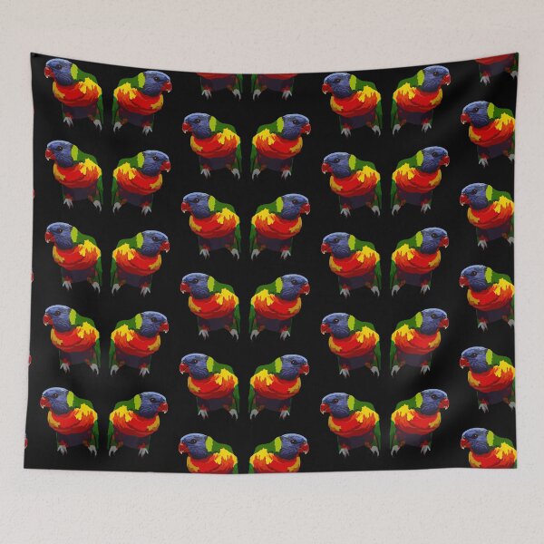 Item preview, R is for Rainbow Lorikeet ,Rainbow Lorikeet Artwork – Vibrant Parrot Illustration and Exotic Bird Design designed and sold by PrettylittlepastelUk.