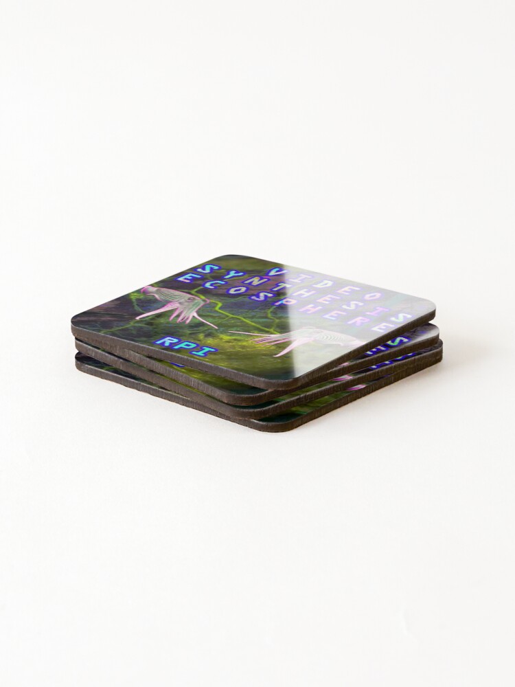 Thumbnail 4 of 5, Coasters (Set of 4), Video Synthesis Ecosphere RPI designed and sold by andrei-jay.