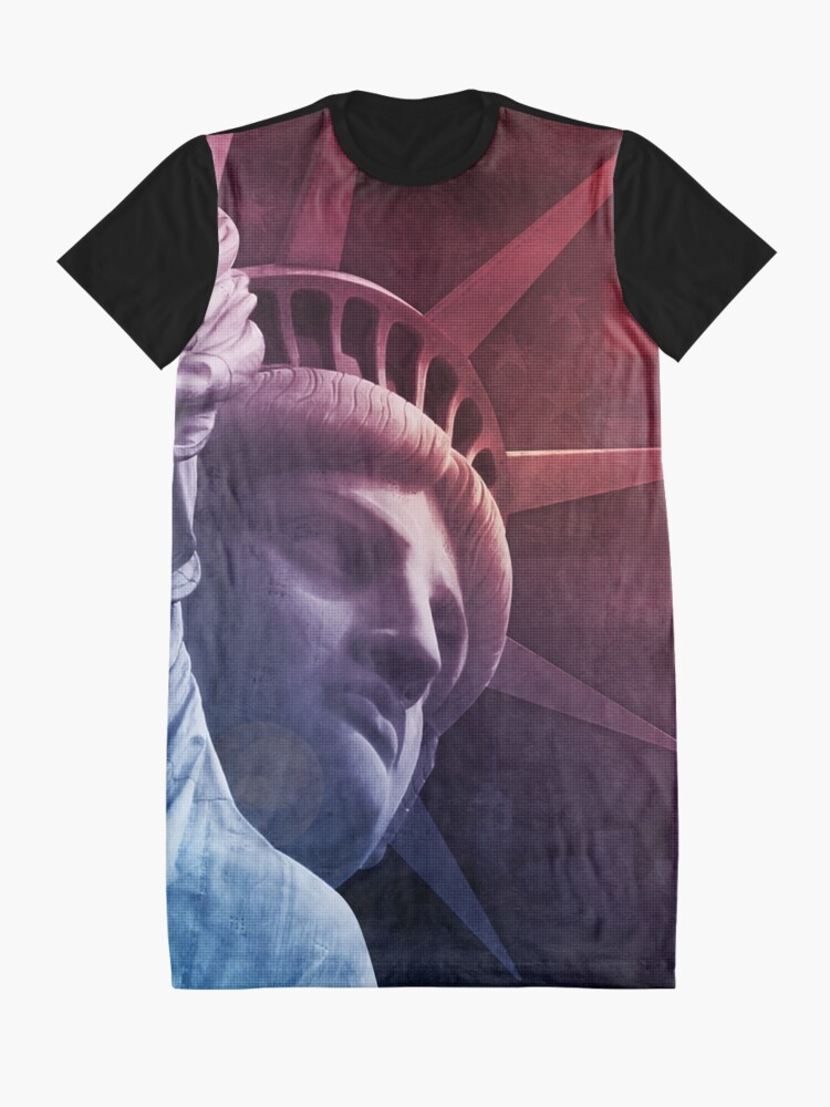 Alternate view of Patriotic Statue of Liberty Graphic T-Shirt Dress