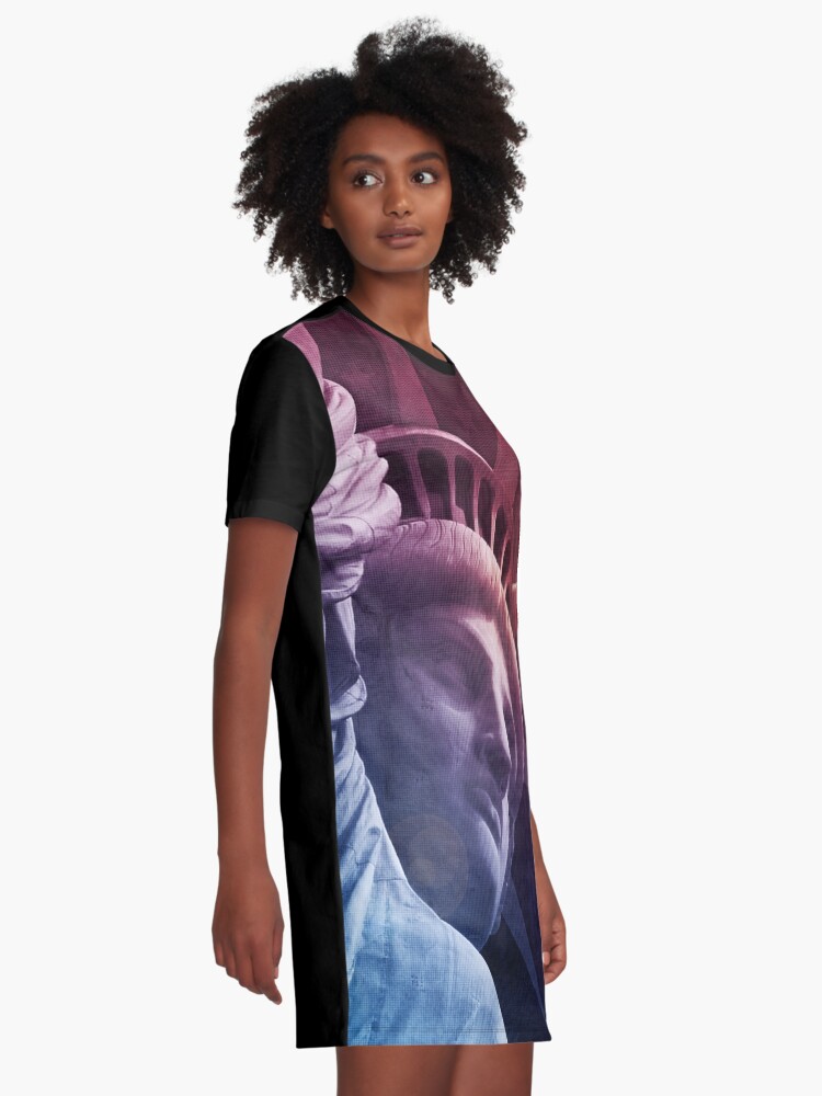 Alternate view of Patriotic Statue of Liberty Graphic T-Shirt Dress