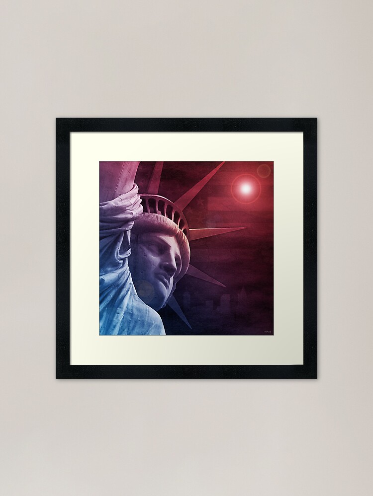 Alternate view of Patriotic Statue of Liberty Framed Art Print