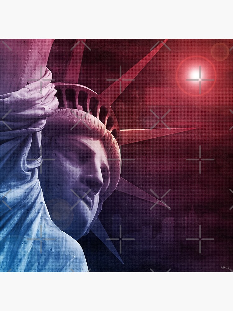 Patriotic Statue of Liberty by morningdance