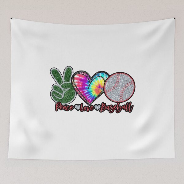 Item preview, Peace Love Baseball - Heart Hand Ball Sports Lover Player Gift designed and sold by Style4You24.