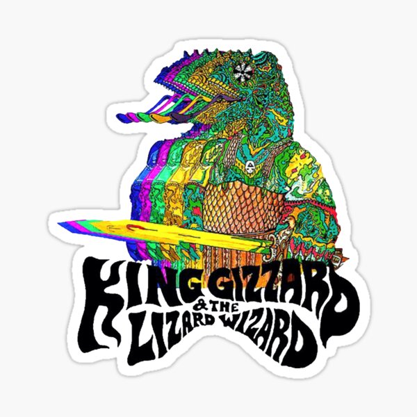 Logo And The Lizard Wizard Stickers Redbubble - roblox king gizzard