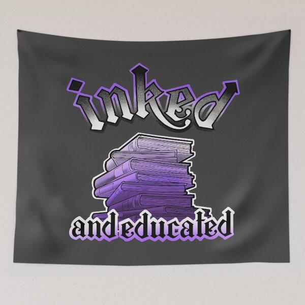 Item preview,  inked and educated, stack of purple books  designed and sold by weilertsen.