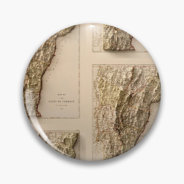 Item preview, 1796 Vermont Relief Map 3D digitally-rendered designed and sold by ThinkAboutMaps.