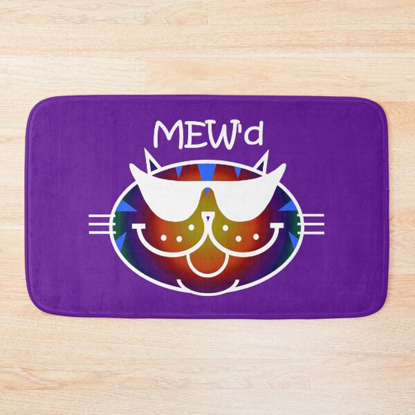 Item preview, MEW'd - Groovy Rainbow Tabby White Outline designed and sold by RawSunArt.