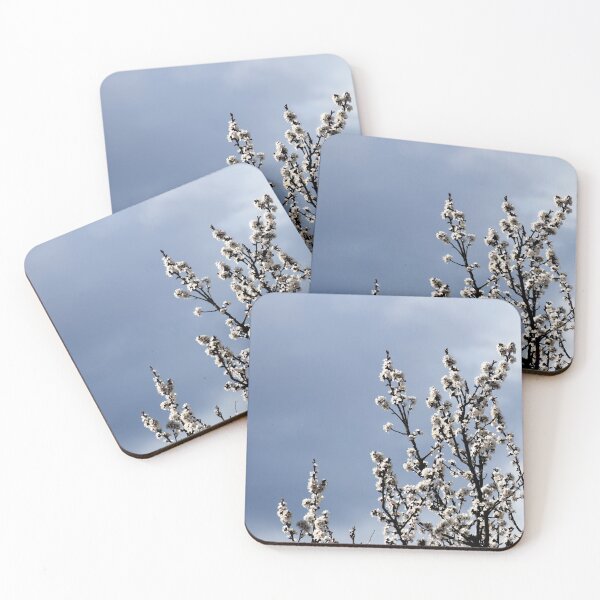 Item preview, Apricot blossoms on a tree with clouds in background designed and sold by Michaelerch.