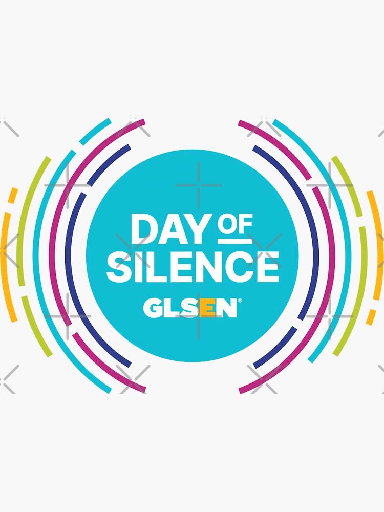 "April 23rd, National Day of Silence graphic GLSEN" Sticker for Sale by