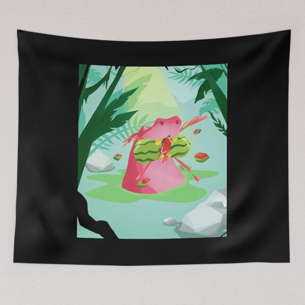 Item preview, Hippo melon eating animal funny designed and sold by Nillo.
