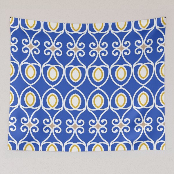 Item preview, Blue Yellow Pattern designed and sold by Dreamakerstudio.