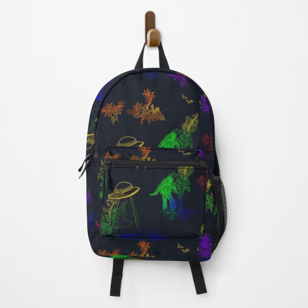 Item preview, Rainbow Gay Pride Mothman Bigfoot Aliens Pastoral Toile designed and sold by JamieWetzel.