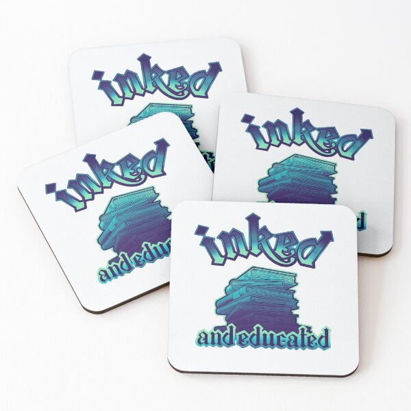 Item preview, Copy of inked and educated, stack of  books aqua blue designed and sold by weilertsen.