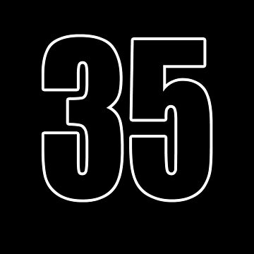 35 number no. Back number Poster by GeogDesigns | Redbubble