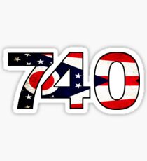 740 AREA CODE ATHENS OHIO FLAG ZANESVILLE Sticker