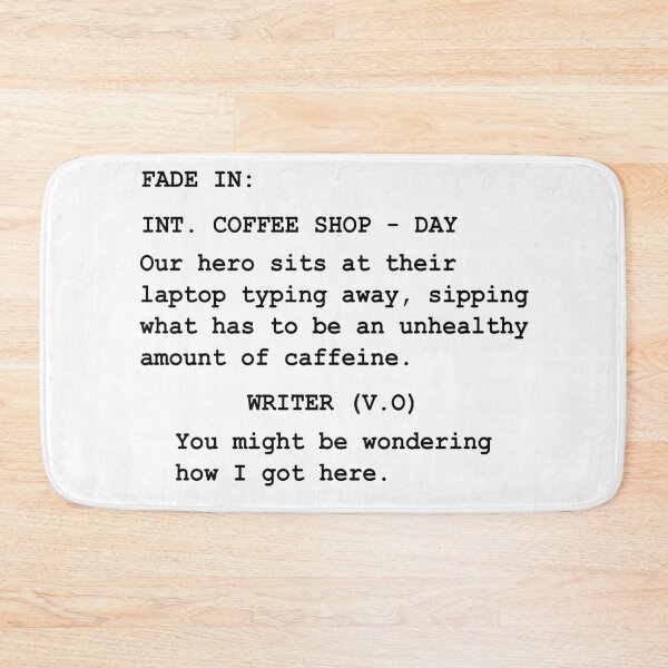Item preview, Funny Screenwriter Coffee Shop Scene designed and sold by TrndSttr.