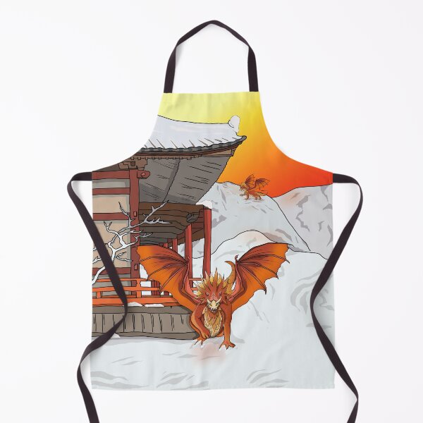 Item preview, Dragon at the Japanese shrine designed and sold by CuisineCat.