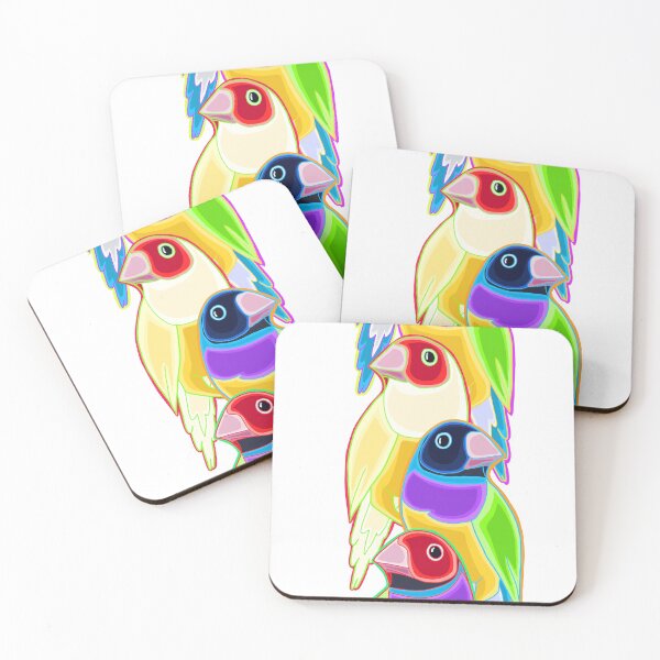 Item preview, Gaudy Gouldian Finches designed and sold by RaisedCrests.