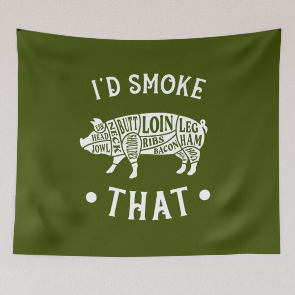 Item preview, I'd Smoke That - Pig Meat Diagram  designed and sold by olegarh.