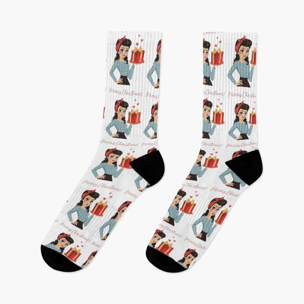 Item preview, Merry Christmas Pinup with Gift designed and sold by Tonia Henry.