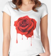 Painting the Roses Red Women's Fitted Scoop T-Shirt