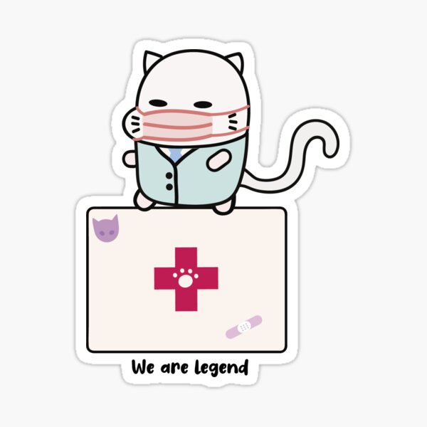 "The cat doctor" Sticker for Sale by yammibunny Redbubble