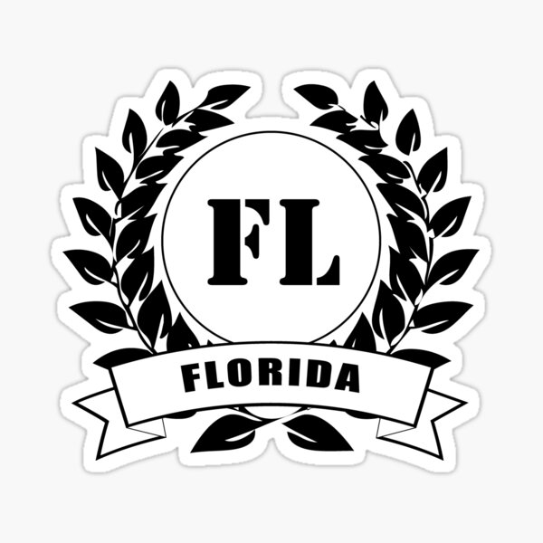 Item preview, Florida USA laurel wreath designed and sold by GeogDesigns.
