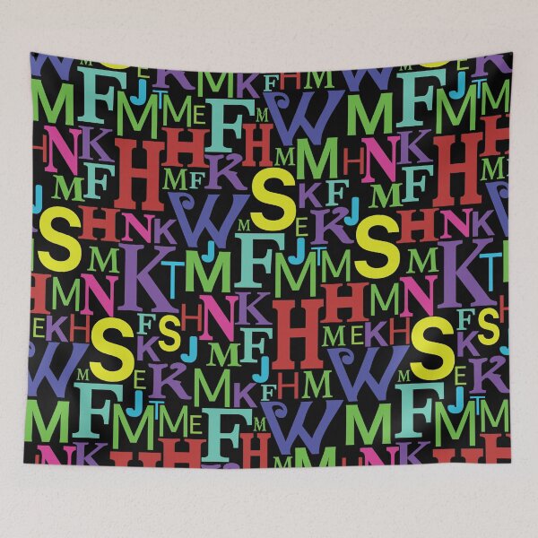 Item preview, letters in time vibrant style designed and sold by STG-Designs.