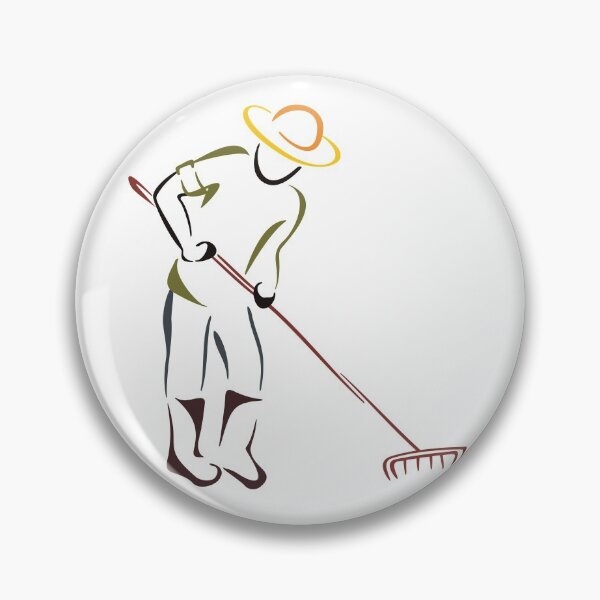 Item preview, Farmer with garden rake Design designed and sold by Red-ElYoubi.