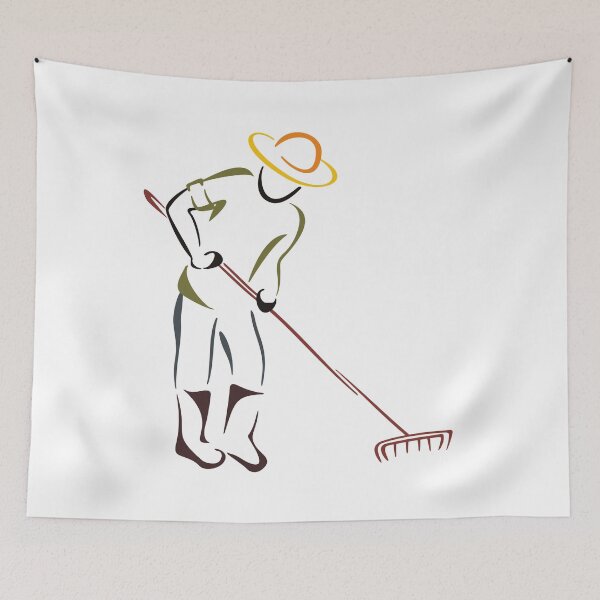 Item preview, Farmer with garden rake Design designed and sold by Red-ElYoubi.
