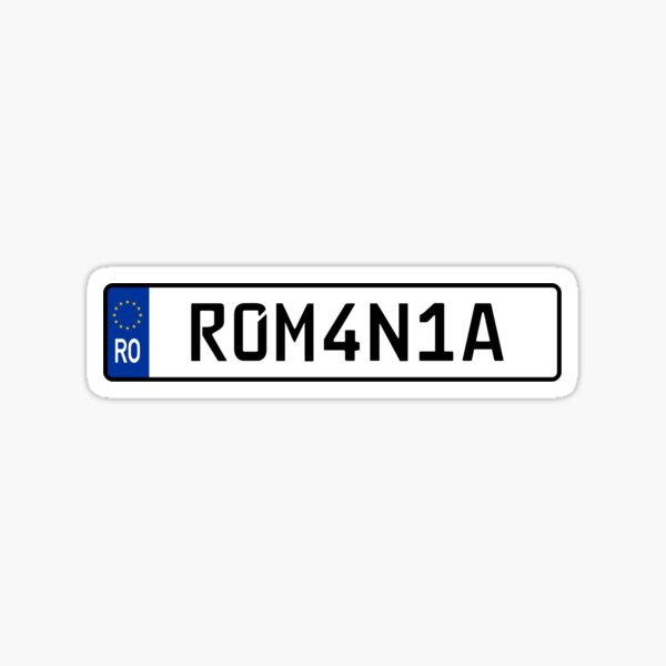 Item preview, Romania car license plate designed and sold by Travellerz.