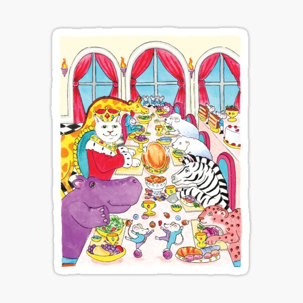 "King Leo and Guests at the Banquet Table" Sticker