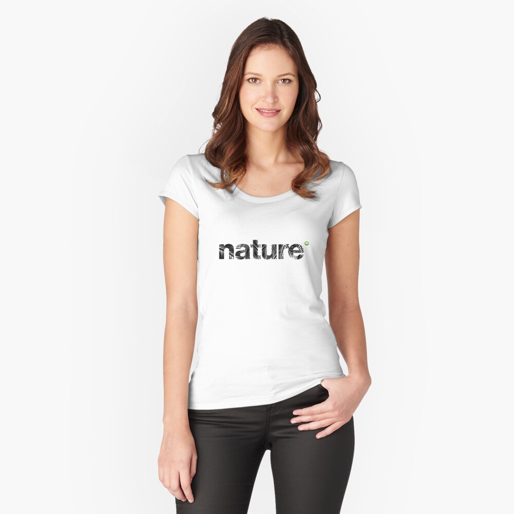 Nature Palm Trees Fitted Scoop T-Shirt