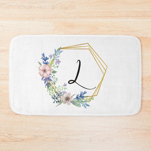 Item preview, Floral monogram with golden frame letter L designed and sold by JustSeasons.