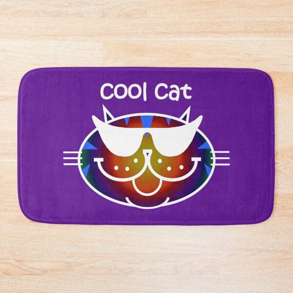 Item preview, Cool Cat 2 - Groovy Rainbow Tabby White Outline designed and sold by RawSunArt.
