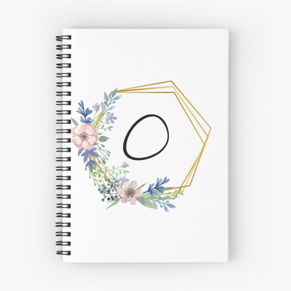 Item preview, Floral monogram with golden frame letter O designed and sold by JustSeasons.