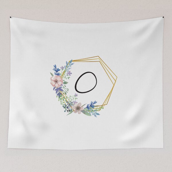Item preview, Floral monogram with golden frame letter O designed and sold by JustSeasons.