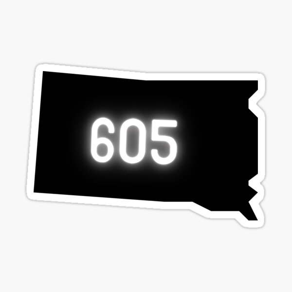 South Dakota | Area Code 605 Sticker