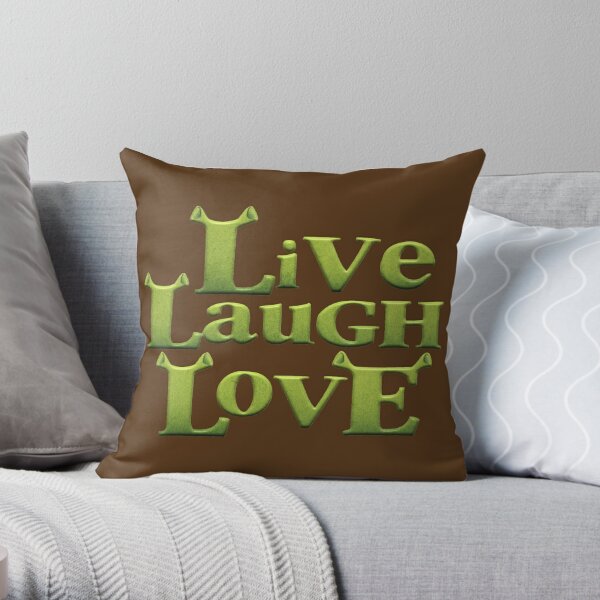  Live Laugh Quotes Live Laugh Smile Throw Pillow, 18x18