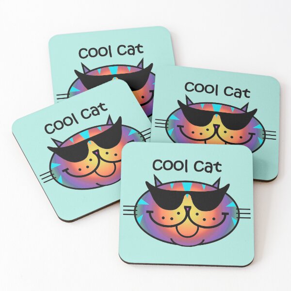 Item preview, Cool Cat 2 - Groovy Rainbow Tabby designed and sold by RawSunArt.