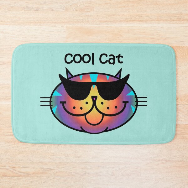 Item preview, Cool Cat 2 - Groovy Rainbow Tabby designed and sold by RawSunArt.