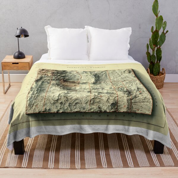 Item preview, 1879 Wyoming Relief Map 3D digitally-rendered designed and sold by ThinkAboutMaps.