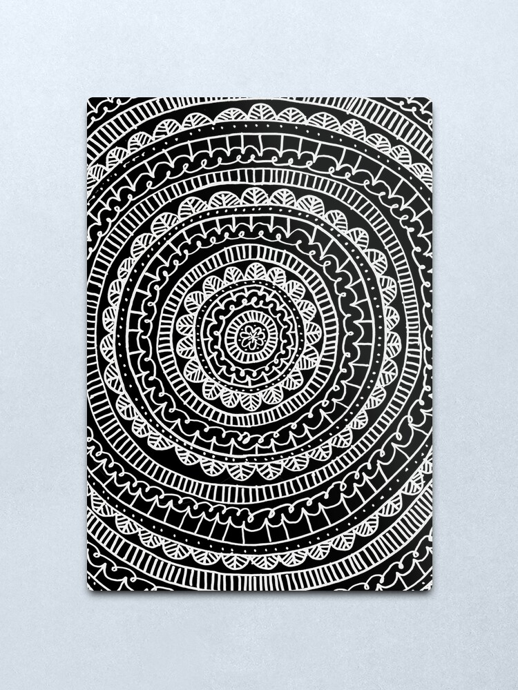 Zentangle Aztec Tumblr Design Metallbild Von Holliesapparel Redbubble