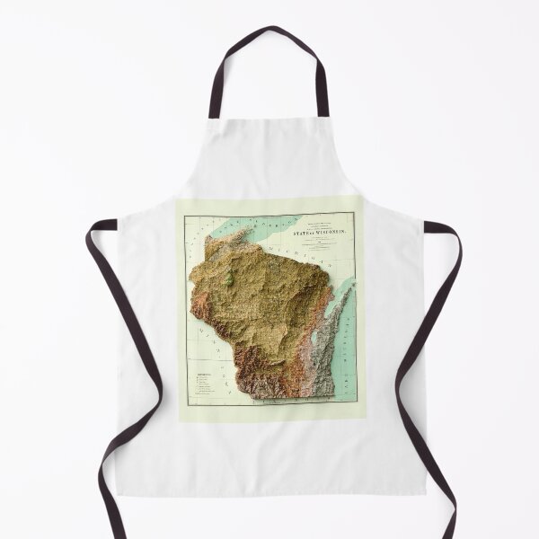 Item preview, 1886 Wisconsin Relief Map 3D digitally-rendered designed and sold by ThinkAboutMaps.