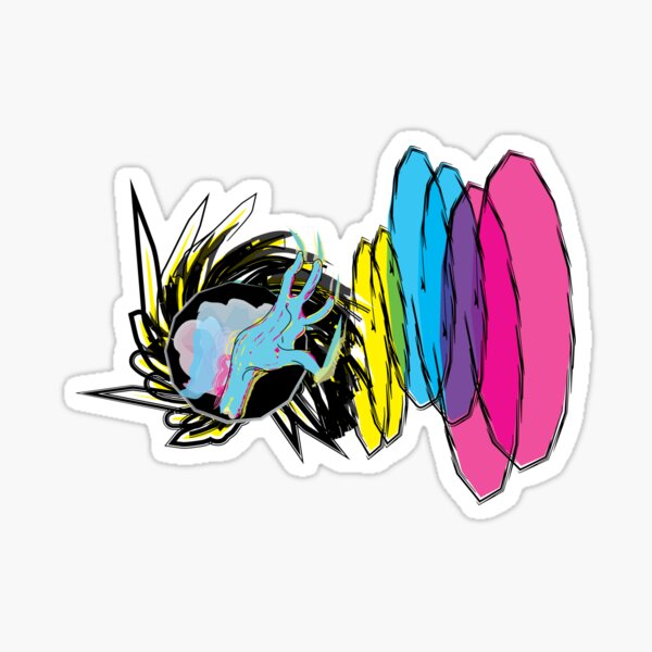 attack spell in cmyk - episode 11 Sticker