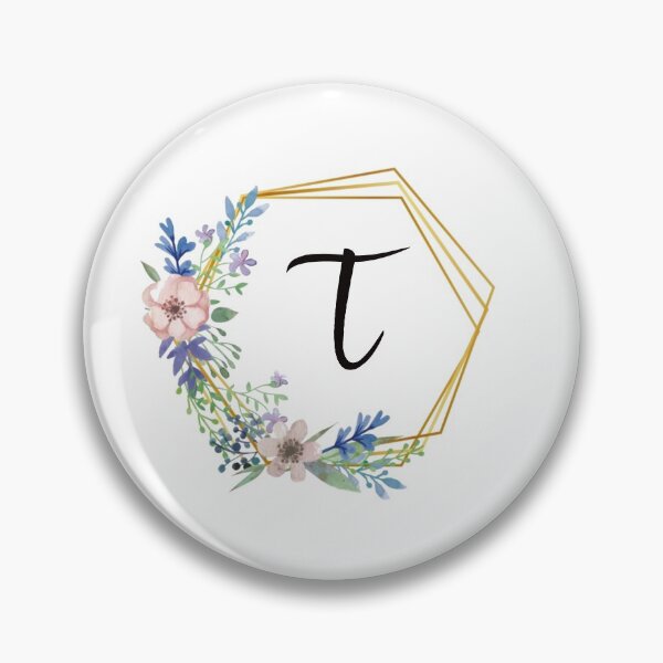 Item preview, Floral monogram with golden frame letter T designed and sold by JustSeasons.